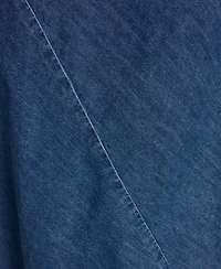 Dkny Jeans Petite Sleeveless Crewneck Bias Cut Dress