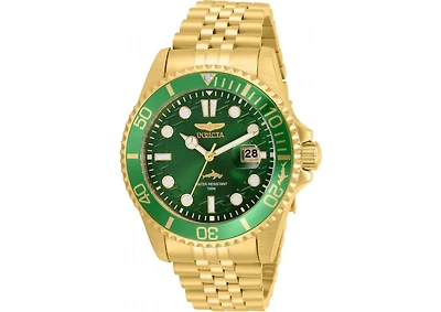 Invicta Men's Pro Diver Quartz 3 Hand Green Dial Watch