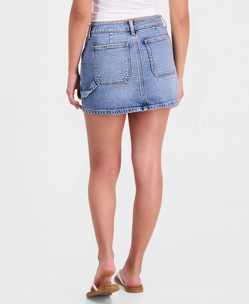 Celebrity Pink Juniors' Denim Utility Mini Skirt
