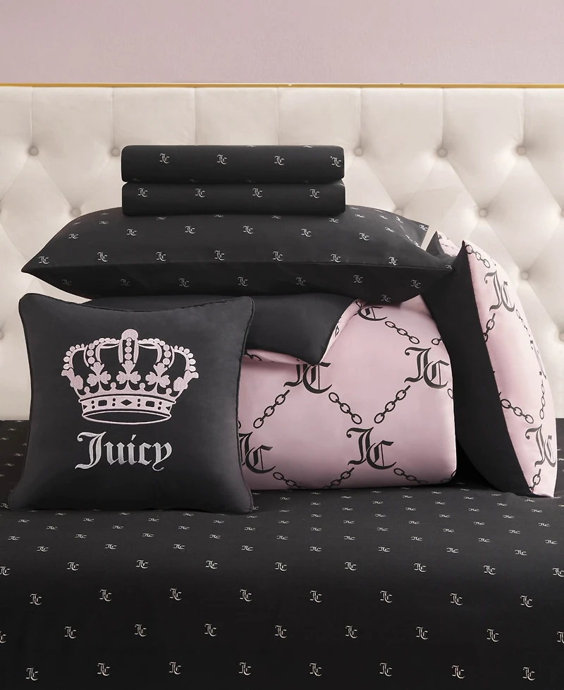 Juicy Couture Logo Link 6-Pc. Comforter Set, Twin