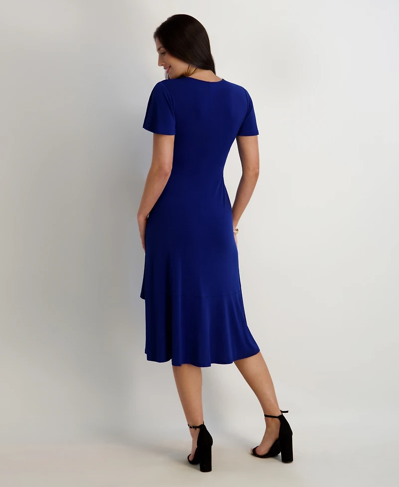 kensie Flutter-Sleeve Midi Dress