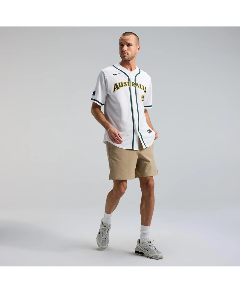 Nike Men's White Australia Baseball 2026 World Classic Stadium Jersey