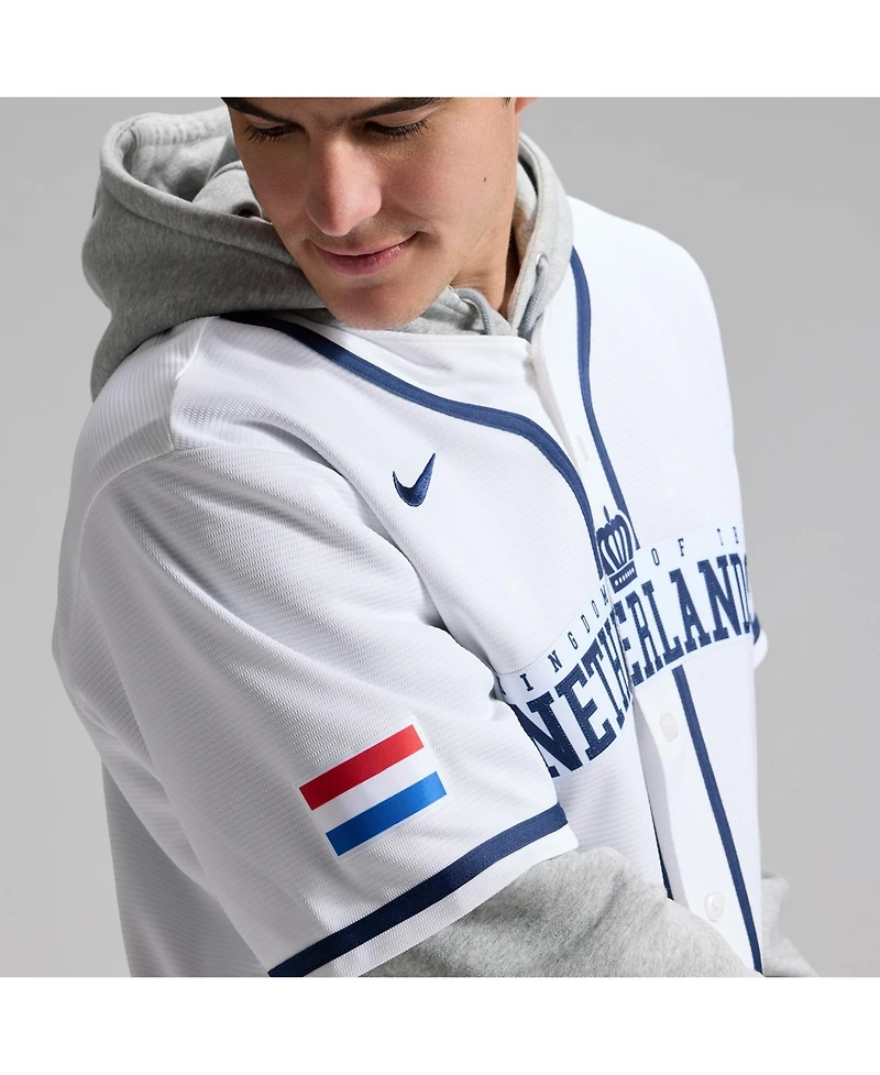Nike Men's White Netherlands Baseball 2026 World Classic Stadium Jersey