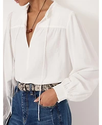 Hush Women's Harlow Tie Front Detail Blouse