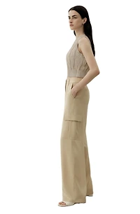 Lilysilk Women's Cable Knit Tussah Silk Cropped Top