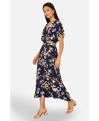Yumi Women's Floral Print Midi Dress