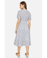 Yumi Women's Broderie Anglaise Midi Shirt Dress