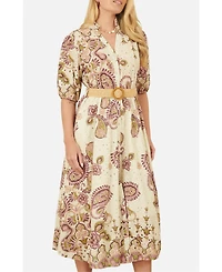 Yumi Women's Broderie Anglaise Cotton Midi Dress