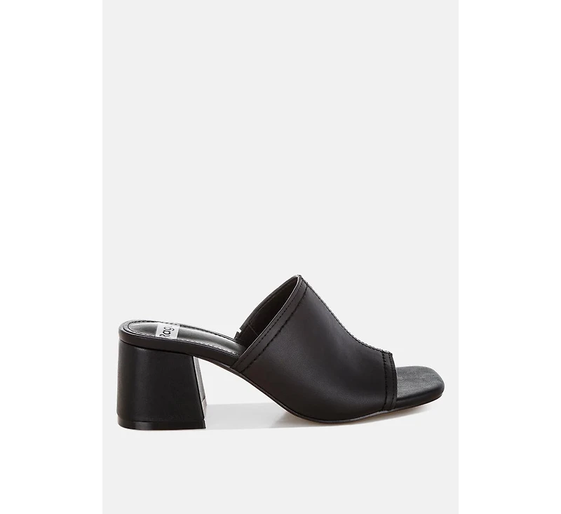 Rag and Co Womens Wuling Slip-On Soft Leather Heels