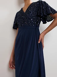 Phase Eight Women's Janessa Sequin Wrap Maxi Dress