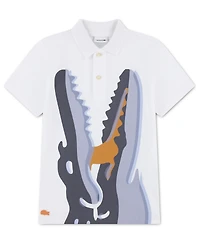 Lacoste Boys' 10-16 Watercolor Croc Short-Sleeve Polo Shirt