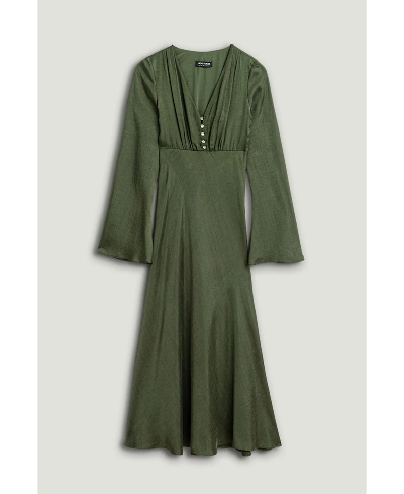 Nocturne Women's Crystal-Button V-Neck Maxi Dress