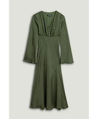 Nocturne Women's Crystal-Button V-Neck Maxi Dress