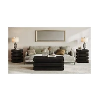 Jofran Brix Mid-Century Modern Floating Sculpture Layered Round End Table