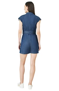 Yumi Women's Chambray Cotton Playsuit
