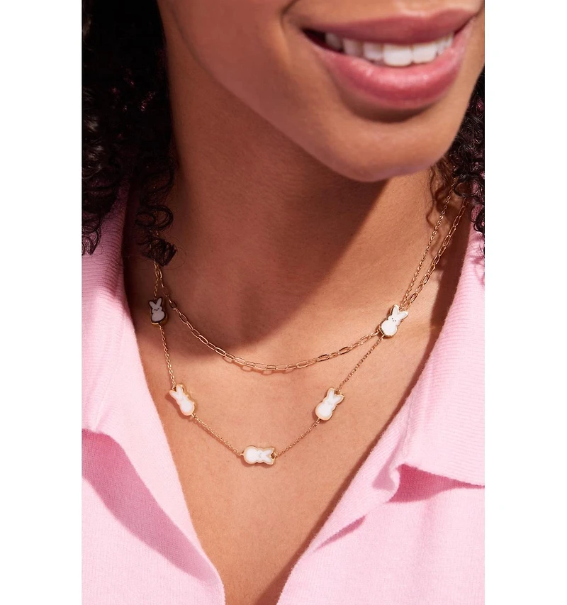 Alex and Ani Peeps Pearlized Bunny Necklace