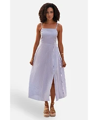 Yumi Women's Cotton Midi Sun Dress