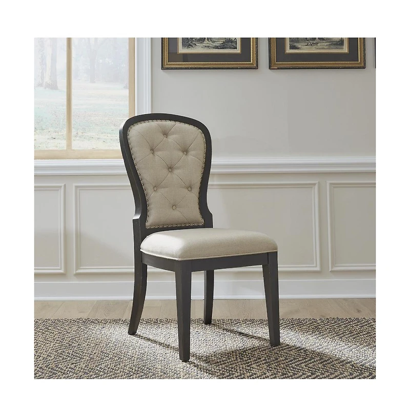 Liberty Furniture Industies, Inc Uph Tufted Back Side Chair Set of 2