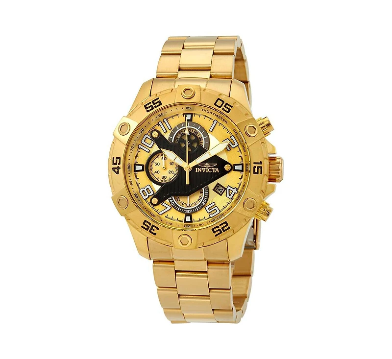 Invicta Men's 26098 S1 Rally Quartz Multifunction Gold Dial Watch