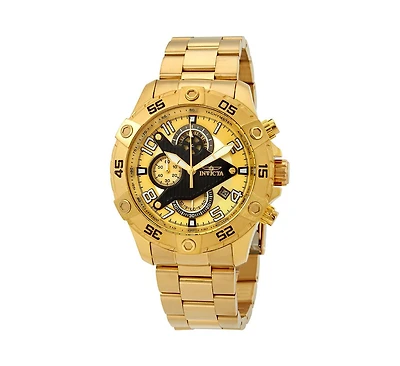 Invicta Men's 26098 S1 Rally Quartz Multifunction Gold Dial Watch