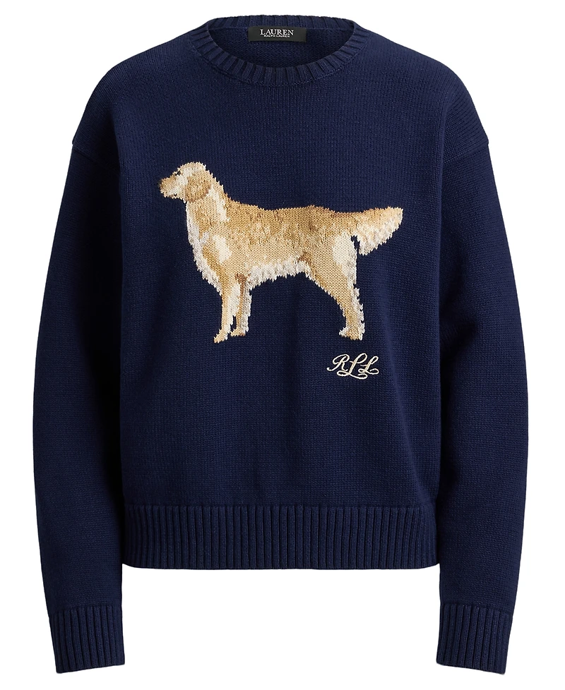 Lauren Ralph Petite Riednee Crew Neck Sweater