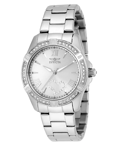 Invicta Men's 21383 Angel Quartz 3 Hand Silver Dial Watch