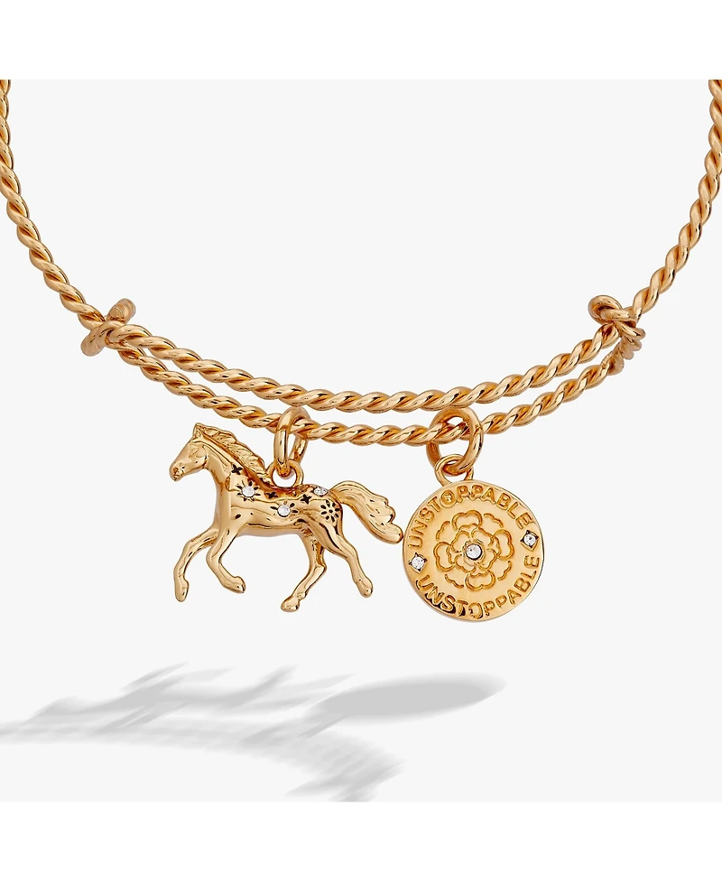 Alex and Ani Horse Rope Textured Charm Bangle Bracelet
