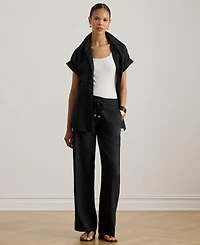 Lauren Ralph Wide-Leg 100% Linen Pants