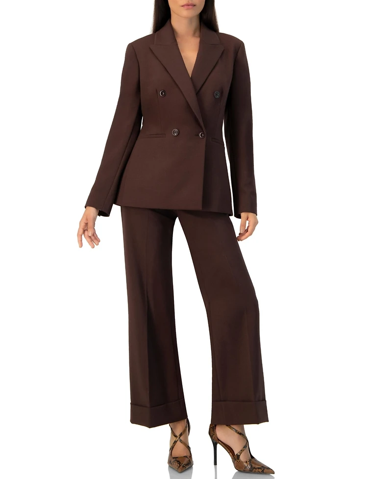 Ivonne Women's Tailored Double Breasted Blazer