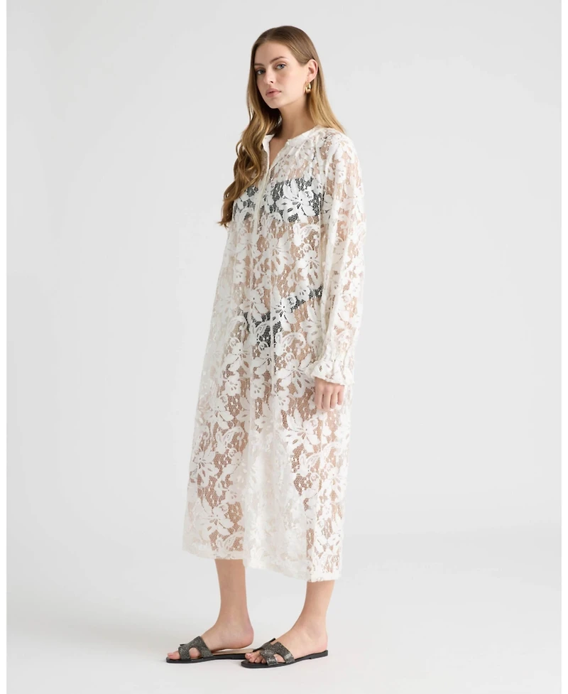 Nvlt Women's Long Shirt Dress with Raglan Sleeve