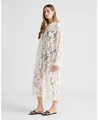 Nvlt Women's Long Shirt Dress with Raglan Sleeve