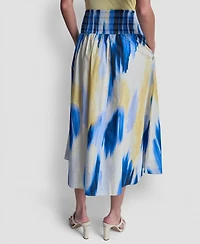 Dkny Women's Abstract Geometric Print Midi Skirt