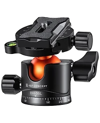 KandF Concept Bh-36L 36mm Aluminum Alloy Panoramic Tripod Ball Head with Quick Release Plate