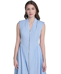 Vince Camuto Women's Striped V-Neck Midi Dress