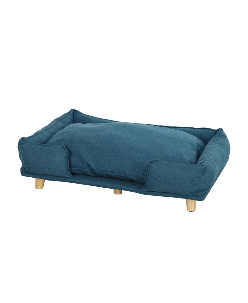 6thdruple Modern Pet Couch with Wood Legs and Cushion for Large Dogs