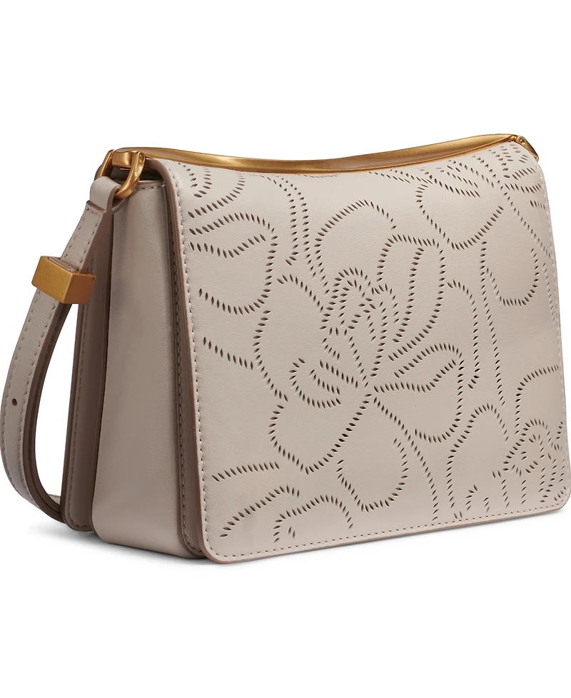 Donna Karan New York Jericho Floral Perforated Medium Shoulder Bag