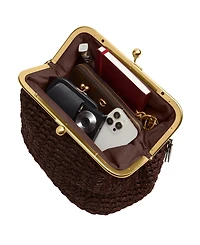 Coach Straw Kisslock Small Frame Bag 27