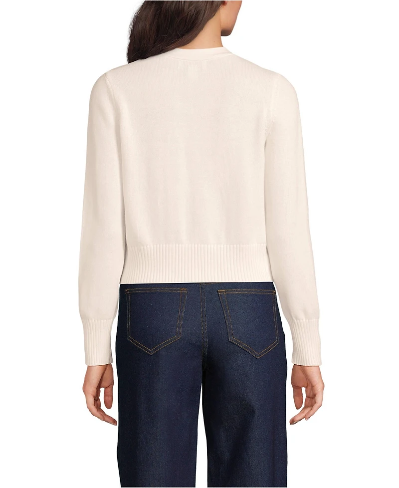 Lands' End Women's Drifter Vneck Dress Cardigan Sweater