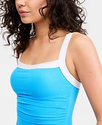 Bleu by Rod Beattie Women's I'm With The Band Square-Neck One-Piece Swimsuit