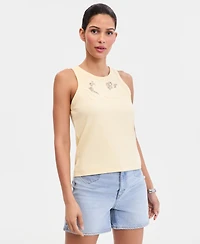 I.n.c. International Concepts Women's Lace-Trim Ribbed Tank, Macy's Exclusive
