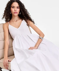 I.n.c. International Concepts Women's Embroidered Bubble-Hem Midi Dress, Macy's Exclusive