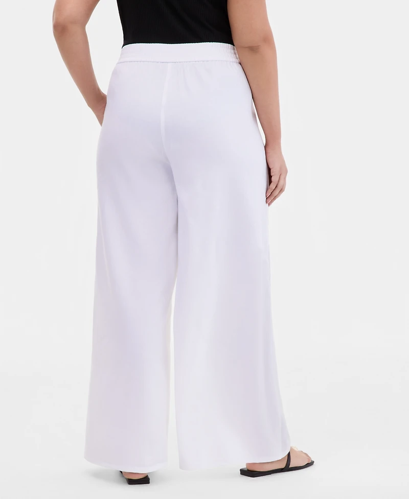 I.n.c. International Concepts Plus Pull-On Wide-Leg Pants, Created for Macy's