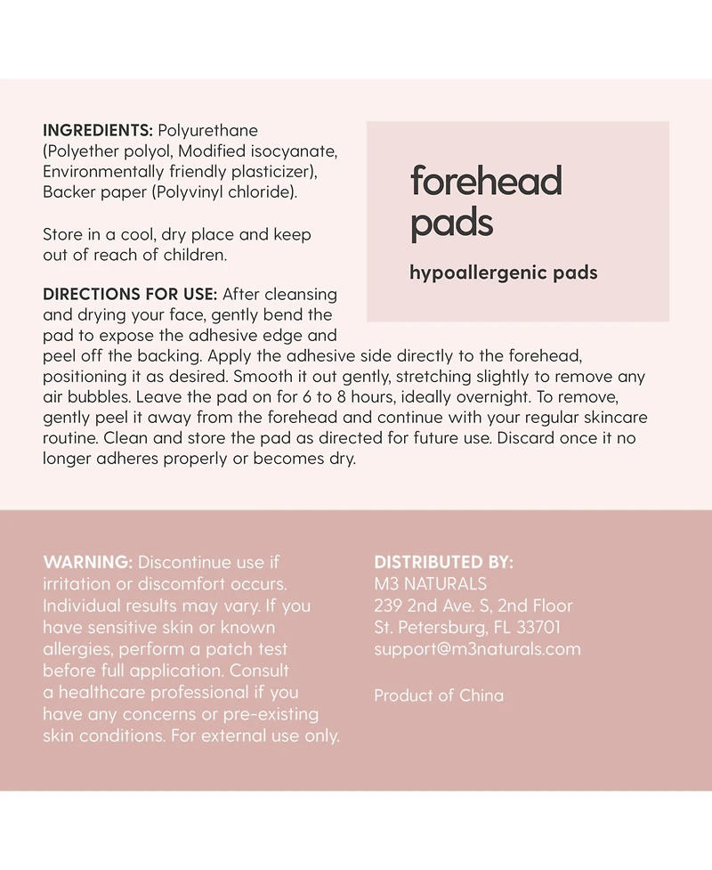 M3 Naturals Forehead Wrinkle Patches | Multi-use Silicone Wrinkle Patches for Face Overnight | Facial Patches for Forehead Lines & Smoother Skin