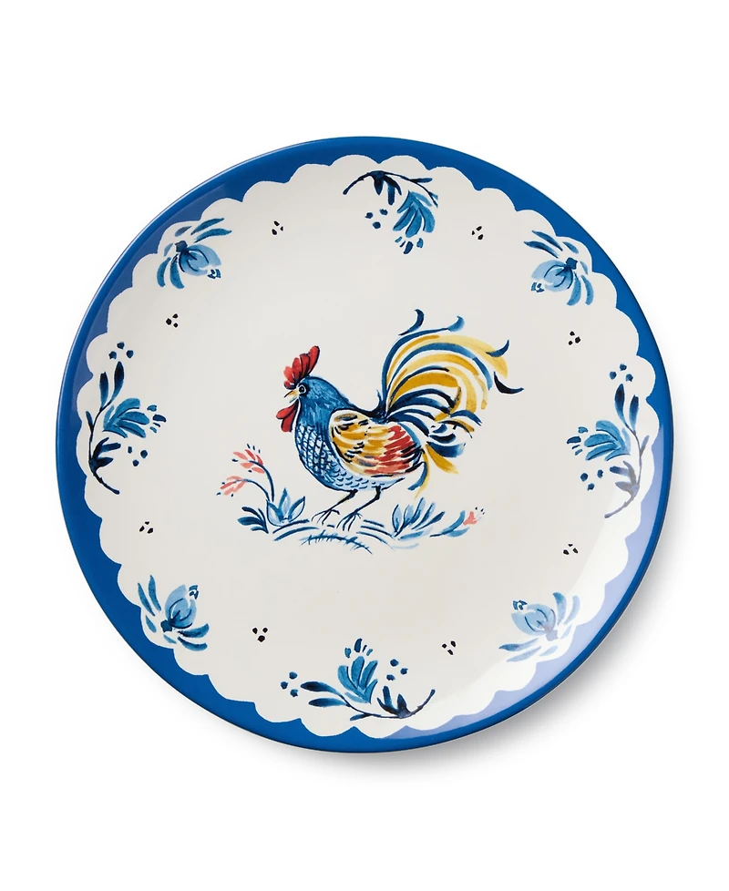 Certified International French Rooster Dinner Plates, Set of 4
