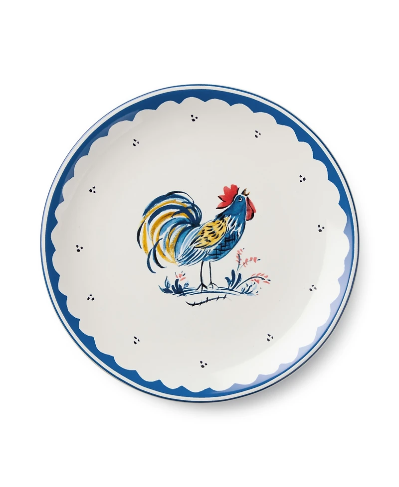 Certified International French Rooster Salad Plates, Set of 4