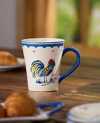 Certified International French Rooster Mugs, Set of 4
