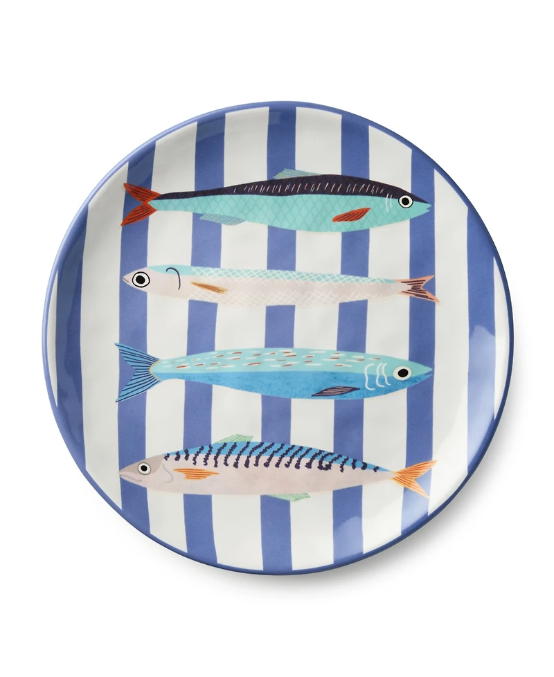 Certified International Something Fishy Dinner Plates, Set of 4