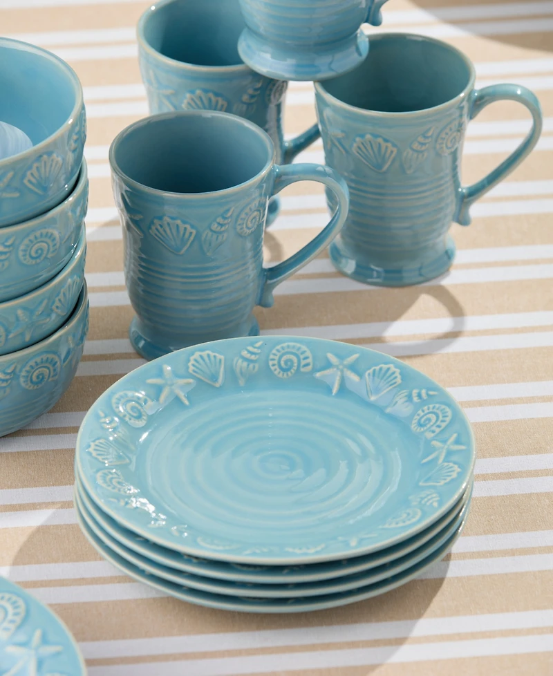 Certified International Coastline Salad Plates, Set of 4