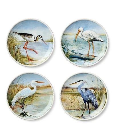 Certified International Coastal Birds Dinner Plates, Set of 4