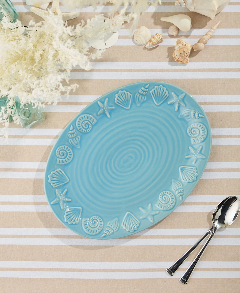 Certified International Coastline Oval Platter